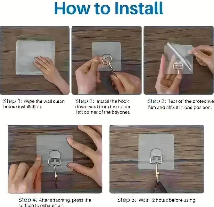 Golden Large Hooks for Hanging (Pack of 10)